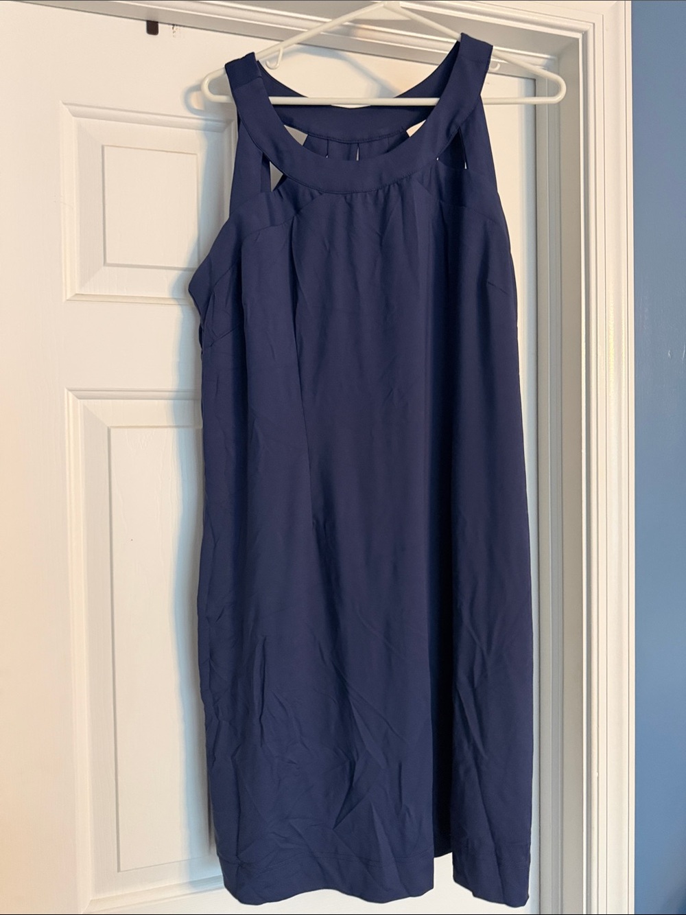 Lulu-B Navy Cutout Halter Midi Dress
